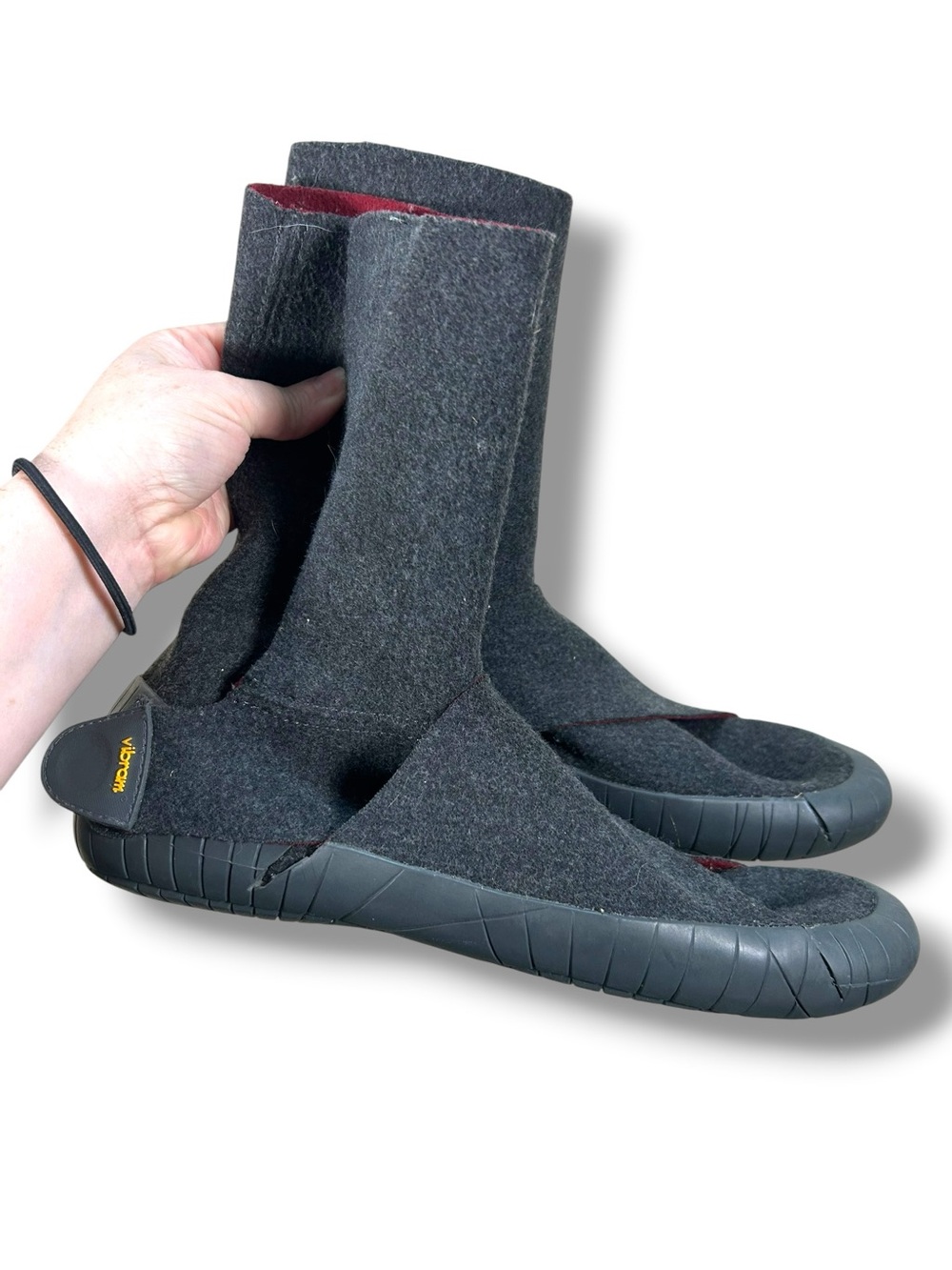 Vibram Furoshiki Russian Felt Mid Boot Barefoot Wrap Around Size M9 W10.5